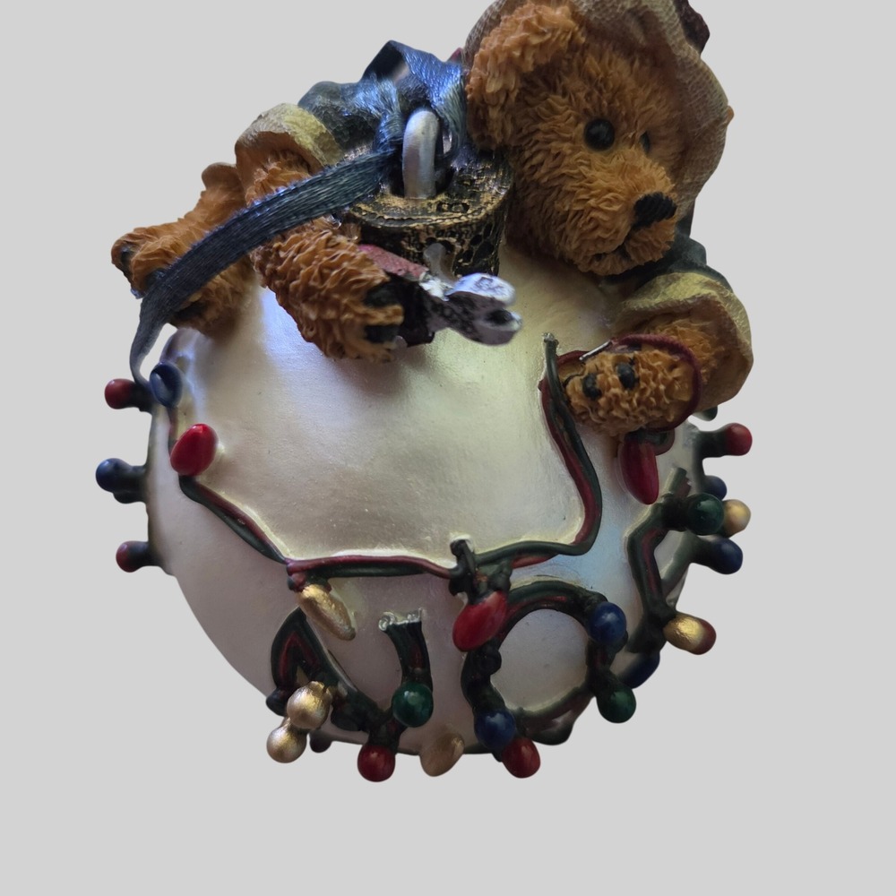Boyds Bears Noel Bruinski Da Electrician Christmas Ornament 1998 Vintage 25953